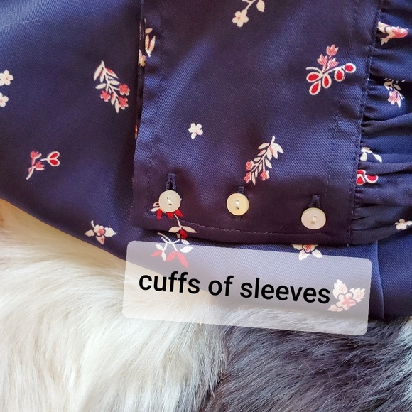 Chaps Floral Print Blouse - Picture 6 of 6